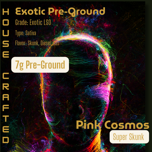 BC Pink Cosmos 29% THC | 7g Exotic Pre-Ground | Sativa
