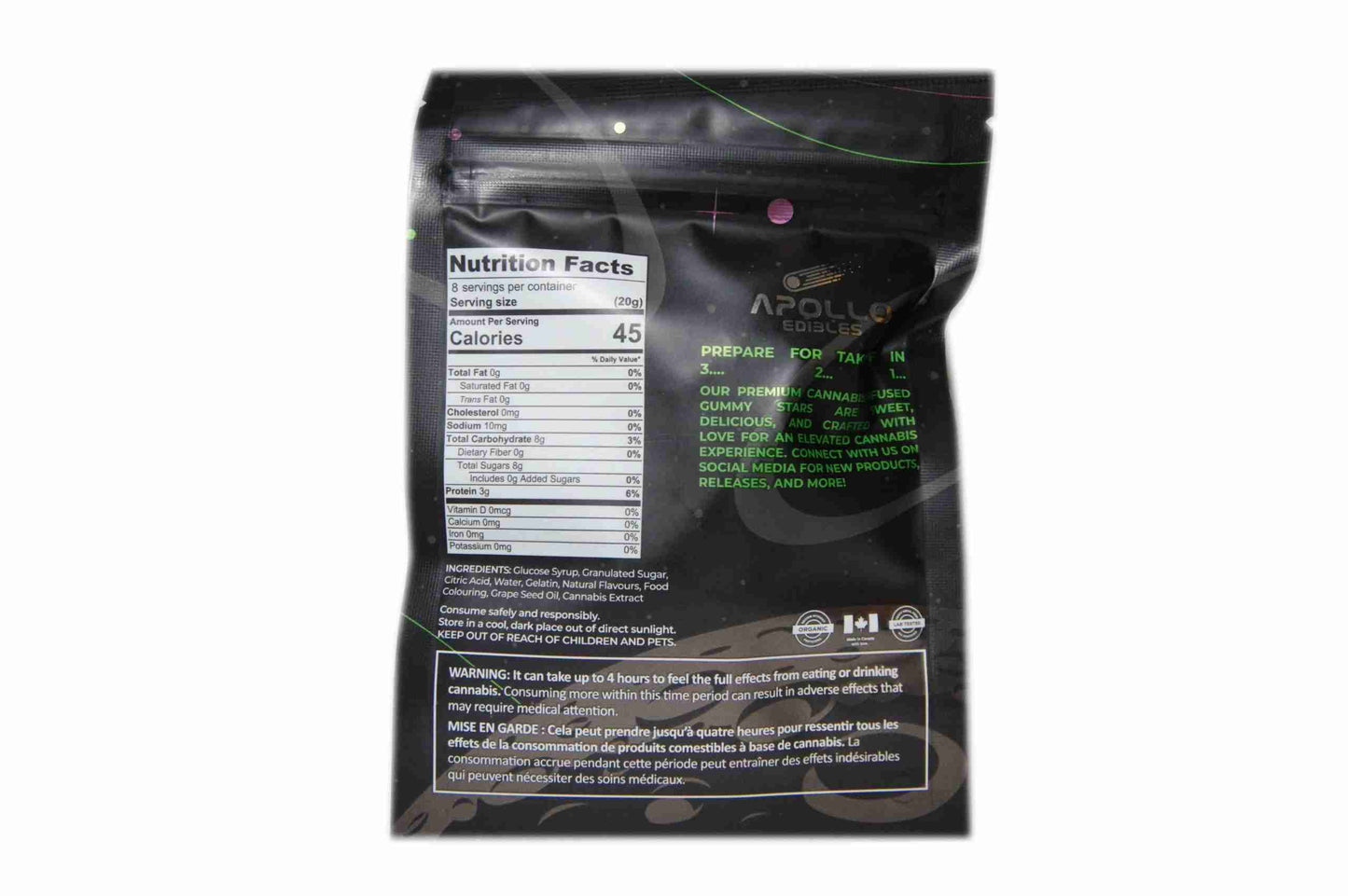 Apollo Edibles – Watermelon/Green Apple Shooting Stars 1000mg THC Sativa