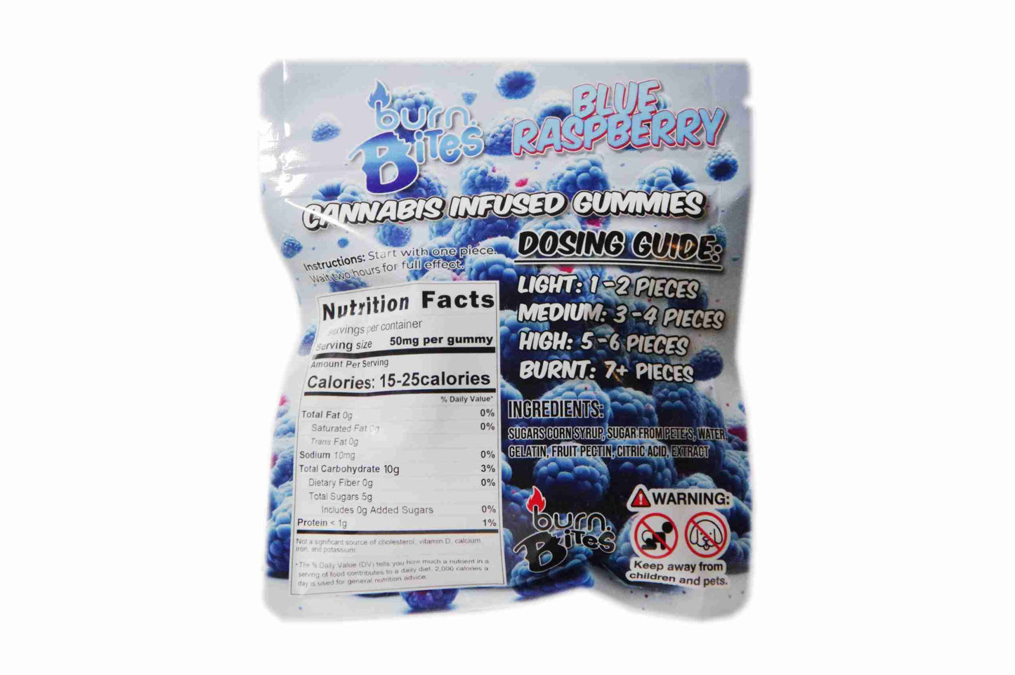 Burn Bites – Blue Raspberry 250mg (25mg x 10)
