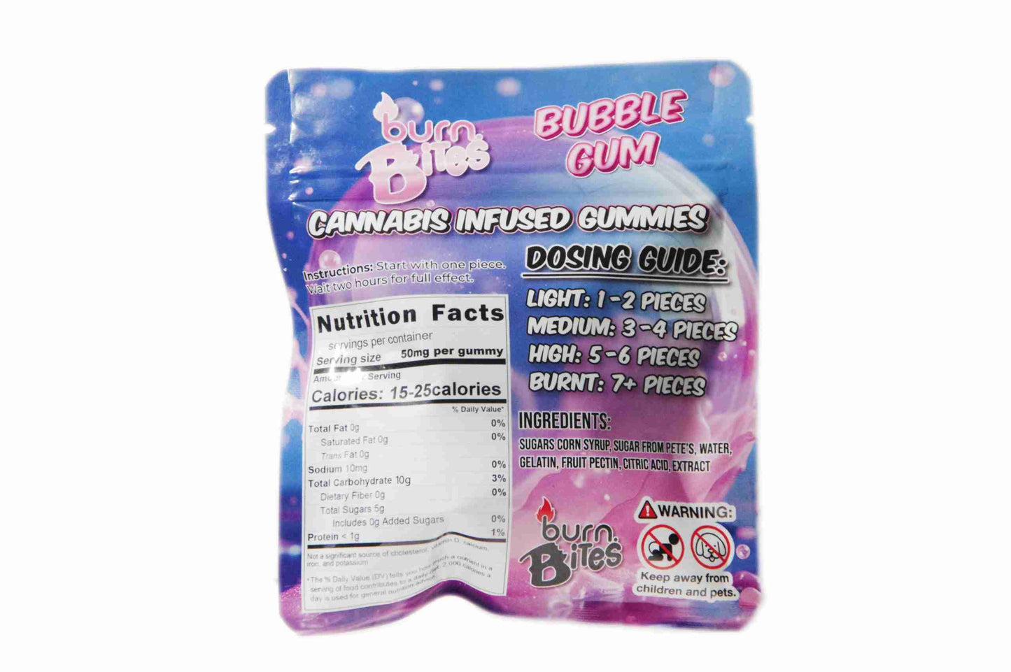 Burn Bites – Bubblegum 500mg (50mg x 10)