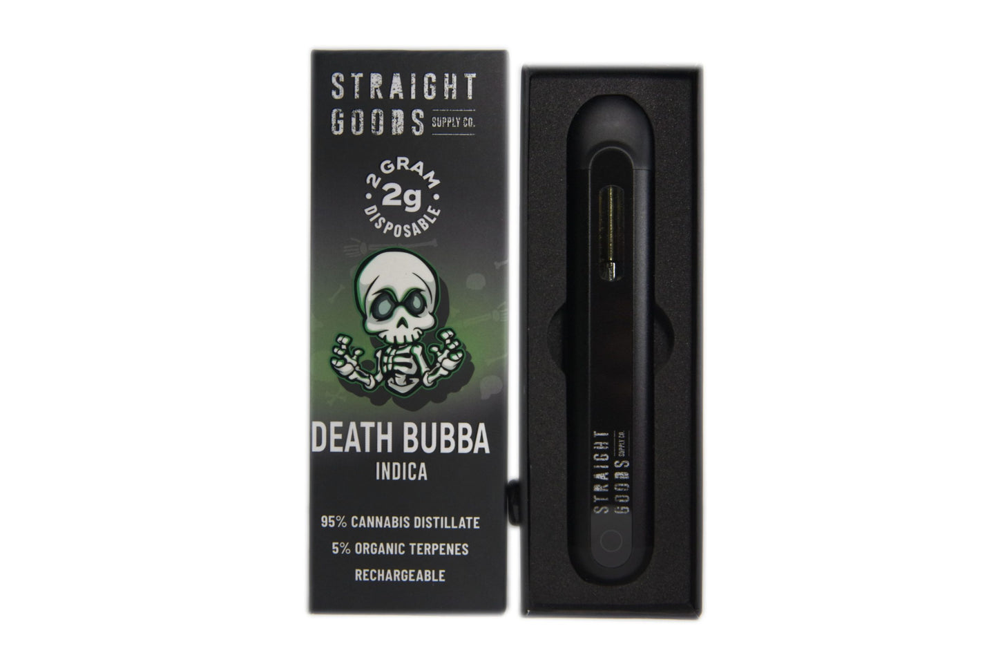 Straight Goods 2 GRAM Disposables – Death Bubba (Indica)