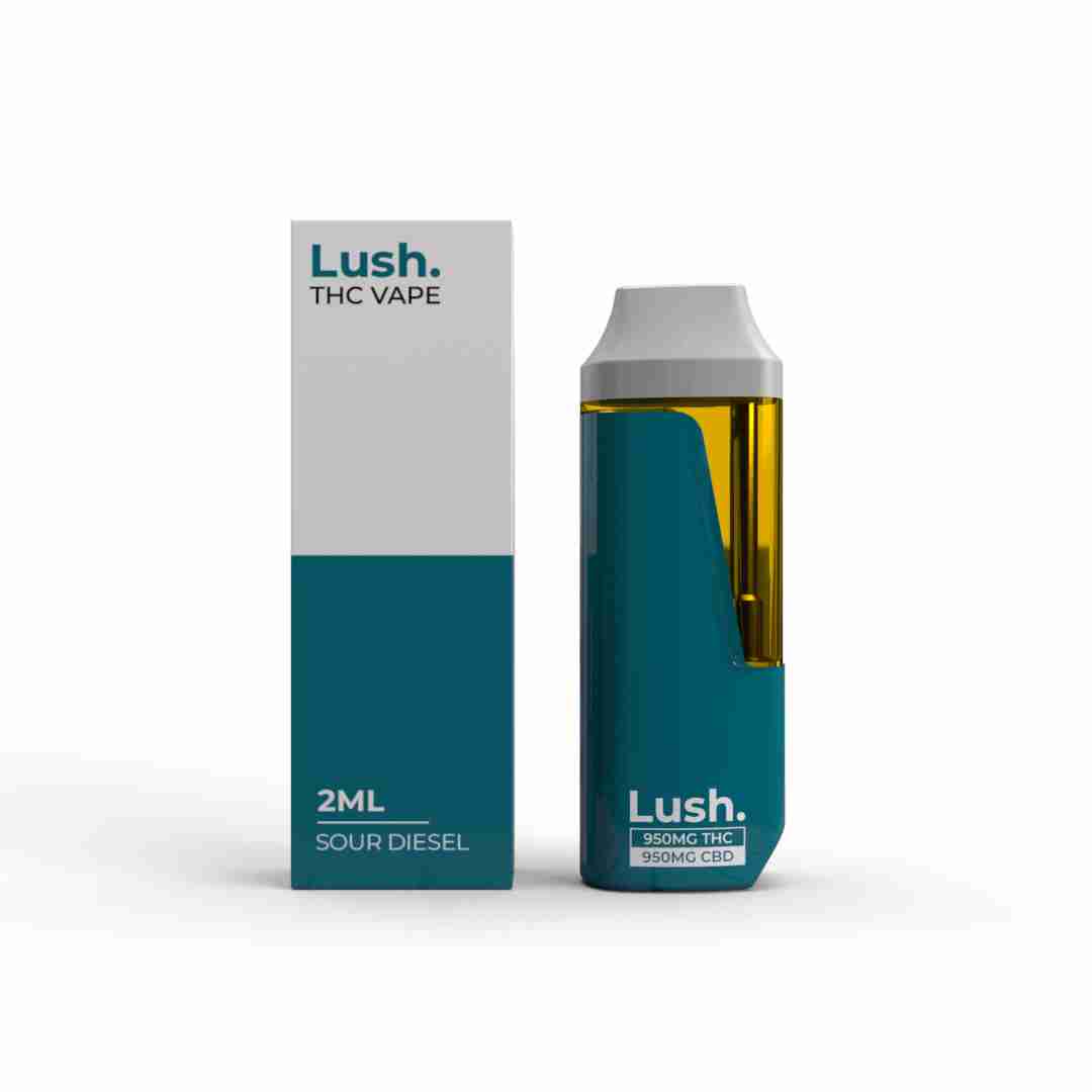 LUSH 2ML Disposable Vape – Sour Diesel 1:1 (1:1 CBD/ THC)