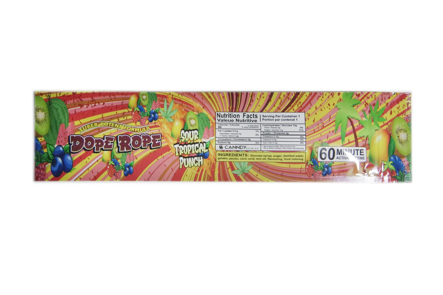 Canndy Edibles – (500mg THC) Dope Rope Sour Tropical Punch