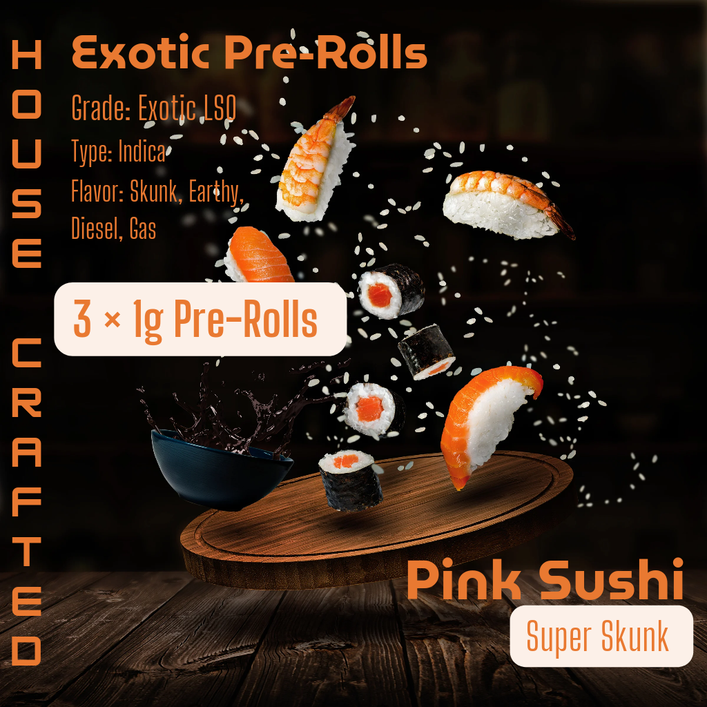 Pink Sushi | 10 × 1g Exotic Pre-Rolls