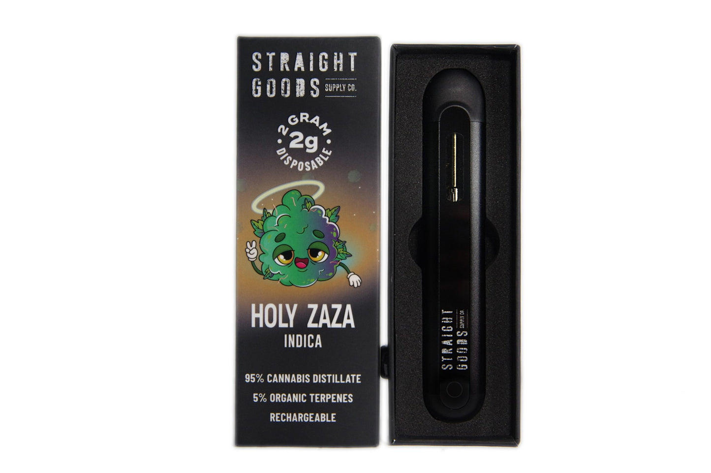 Straight Goods 2 GRAM Disposables – Holy ZaZa (Indica)