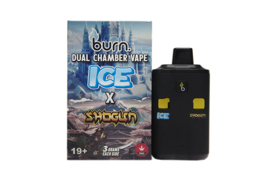 6 Gram Dual Chamber Burn Disposable Vape – ICE + Shogun (3+3 Gram)