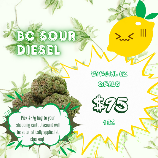 Sour Diesel  38% THC | Exotic LSO | Sativa- 7g