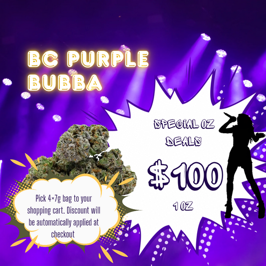 Purple Bubba  37% THC | Exotic LSO | Indica- 7g