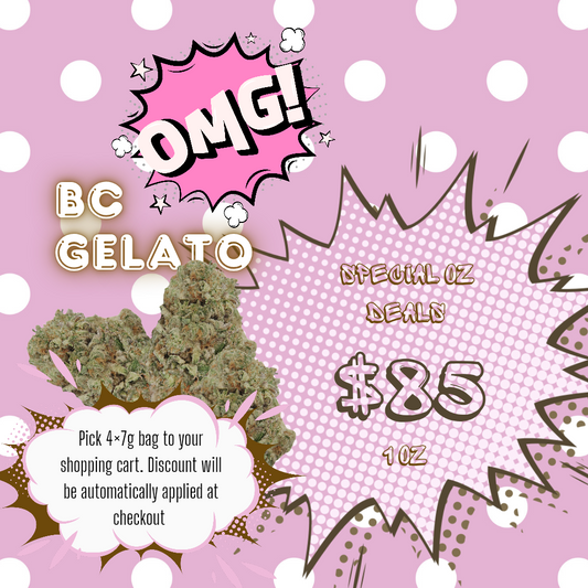 BC  Gelato 37% THC | Exotic LSO | Indica Dominant Hybrid - 7g