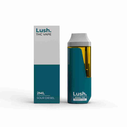 LUSH 2ML Disposable Vape – Sour Diesel 1:1 (1:1 CBD/ THC)