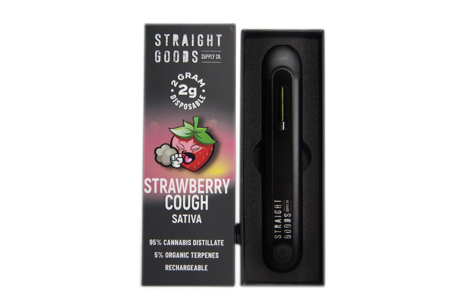 Straight Goods 2 GRAM Disposables – Strawberry Cough (Sativa)